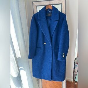 BCBG Blue Boucle Car Coat New without tags XL
